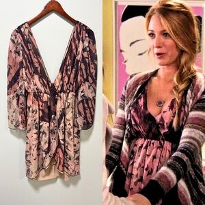 ASO Serena Van Der Woodsen in Gossip Girl Alice + Olivia Silk Mini Dress S